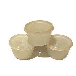 Vintage Tupperware Round Snack Containers Lot of 3 1505-6